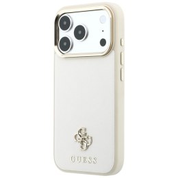 Etui Guess Saffiano Small 4G & Classic Logo MagSafe do iPhone 18 Pro / 17 Pro beżowy