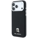 Etui Karl Lagerfeld Grained Karl Head Metal MagSafe do iPhone 18 Pro Max / 17 Pro Max czarny