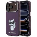 Etui Karl Lagerfeld IML Choupette Body Sketch Print MagSafe do iPhone 18 Pro Max / 17 Pro Max burgundowy