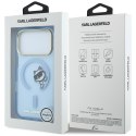 Etui Karl Lagerfeld Peekaboo Logo MagSafe do iPhone 18 Pro / 17 Pro jasnoniebieski