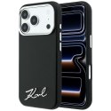 Etui Karl Lagerfeld Saffiano Small Script Metal Logo MagSafe do iPhone 18 Pro / 17 Pro czarny