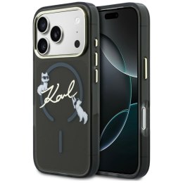 Etui Karl Lagerfeld Script Logo MagSafe do iPhone 18 Pro Max / 17 Pro Max czarny