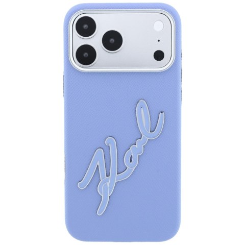 Etui Karl Lagerfeld Smooth Big Resin Signature Logo do iPhone 18 Pro Max / 17 Pro Max niebieski