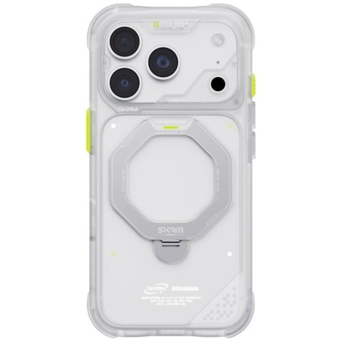 Etui Skinarma Saturn MagSafe + Rotating Kick Stand do iPhone 18 Pro / 17 Pro frost