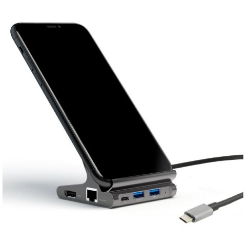Podstawka pod Tablet/Telefon Hub 4smarts 7w1 DeX 2xUSB-C/2xUSB-A/HDMI/SD/MicroSD/RJ45