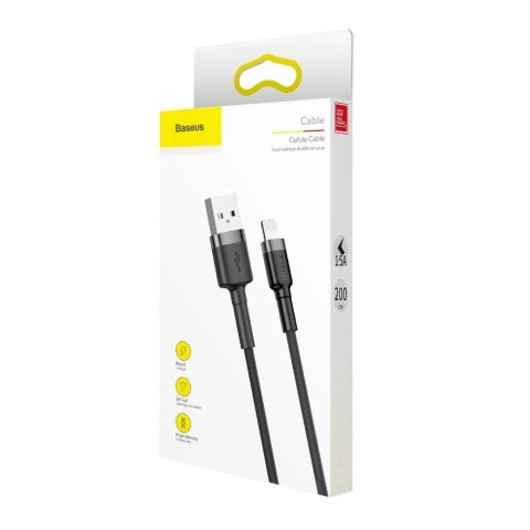 Kabel Baseus Cafule USB-A / Lightning 1.5A QC 3.0 2 m - czarny - OUTLET