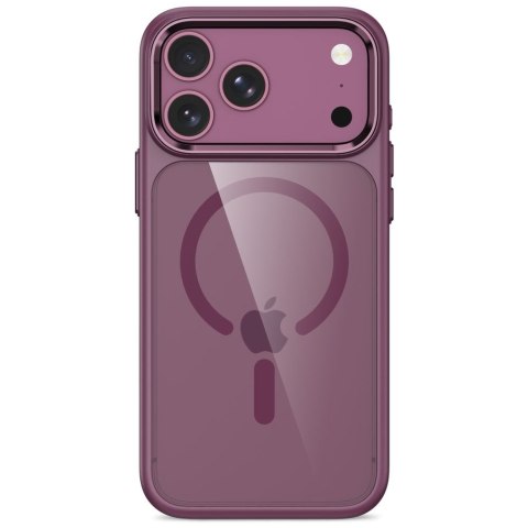 Etui Tech-Protect MagMat MagSafe CC do iPhone 17 Pro Max / 18 Pro Max bordowo-przezroczyste