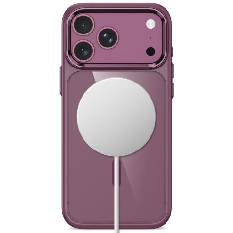 Etui Tech-Protect MagMat MagSafe CC do iPhone 17 Pro Max / 18 Pro Max bordowo-przezroczyste