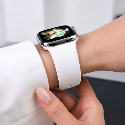 Pasek silikonowy Tech-Protect Silicone do Apple Watch 8 / 9 / 10 / 11 / 12 / SE (40/41/42 mm) biały
