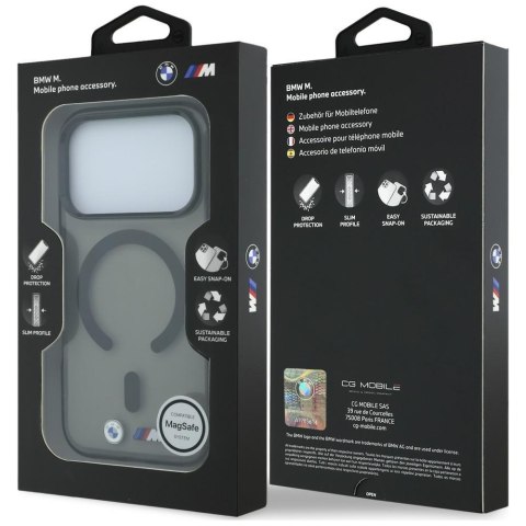 Etui BMW M IML Glossy Metal Logo & Trims MagSafe do iPhone 18 Pro Max / 17 Pro Max czarny