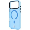 Etui BMW Sign Frosted IML & Metal Logo MagSafe do iPhone 18 Pro / 17 Pro niebieski