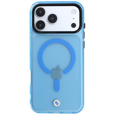 Etui BMW Sign Frosted IML & Metal Logo MagSafe do iPhone 18 Pro Max / 17 Pro Max niebieski
