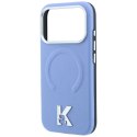 Etui Karl Lagerfeld Grained Embossed Ring & Kameo Logo MagSafe do iPhone 18 Pro / 17 Pro jasnoniebieski