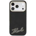 Etui Karl Lagerfeld Grained with Resin Signature Logo MagSafe do iPhone 18 Pro Max / 17 Pro Max czarny