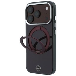 Etui Mercedes Ring Stand Iconic Logo MagSafe do iPhone 18 Pro / 17 Pro burgundowy