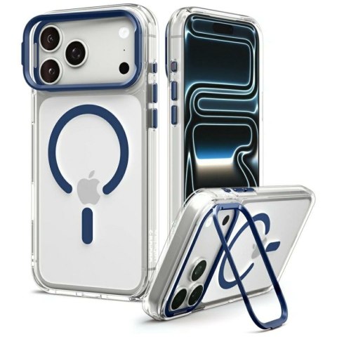 Etui Spigen Ultra Hybrid Optik S MagSafe do iPhone 17 Pro Max / 18 Pro Max przezroczysty granatowy