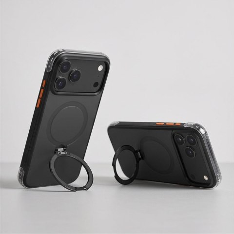Etui z podstawką Tech-Protect MagAir Stand MagSafe do iPhone 17 Pro / 18 Pro, czarne matowe