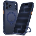 Etui z podstawką Tech-Protect MagAir Stand MagSafe do iPhone 17 Pro / 18 Pro, granatowe matowe