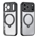 Etui Dux Ducis Aimo Mag z pierścieniem magnetycznym i podstawką na iPhone 17 Pro - czarne