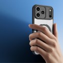 Etui Dux Ducis Aimo Mag z pierścieniem magnetycznym i podstawką na iPhone 17 Pro - czarne
