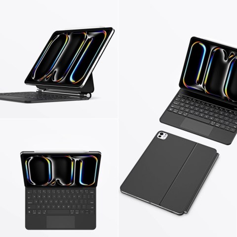 Etui Dux Ducis Keyboard (MK Series) z klawiaturą Bluetooth na iPad Pro 11" 2024 - czarna