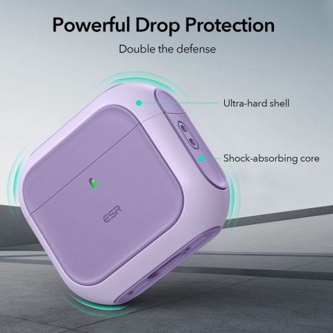 Etui ESR Orbit HaloLock MagSafe do Apple AirPods 4 / 5 - fioletowe