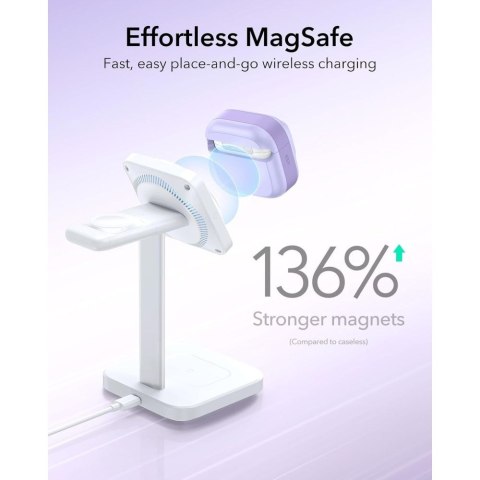 Etui ESR Pulse HaloLock MagSafe do Apple AirPods 4 / 5 - lawendowe