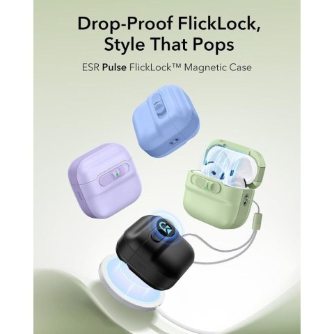 Etui ESR Pulse HaloLock MagSafe do Apple AirPods 4 / 5 - jasnozielone