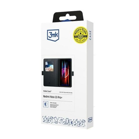 Etui 3MK Wallet Case do Redmi Note 13 Pro+ czarny