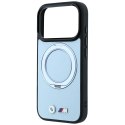 Etui BMW Kevlar Ring Stand 360 MagSafe do iPhone 18 Pro / 17 Pro niebieski