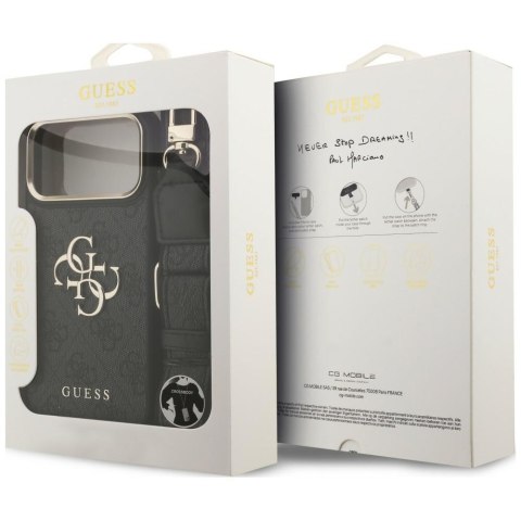 Etui Guess 4G Big 4G Classic Logo Big Strap Metal Buttons do iPhone 18 Pro / 17 Pro czarny