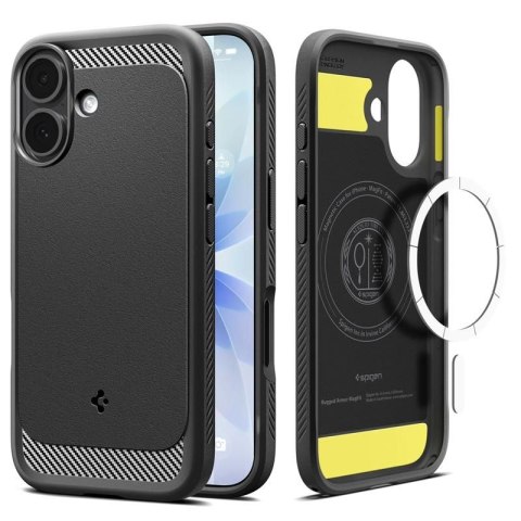 Etui Spigen Rugged Armor Mag MagSafe do iPhone 17 - czarny mat