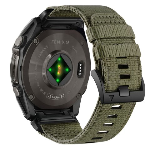 Pasek Tech-Protect Nylon Classic do Garmin Fenix 5X / 5X Plus / 6X / 6X Pro / 7X / 8 / 8 Pro / 9 / 9 Pro (47 mm) oliwkowy