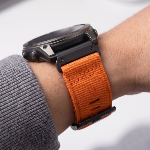 Pasek Tech-Protect Nylon Classic do Garmin Fenix 5X / 5X Plus / 6X / 6X Pro / 7X / 8 / 8 Pro / 9 / 9 Pro (51 mm) pomarańczowy