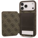 Etui Guess 4G Cardslots & Magnetic Closure Crossbody do iPhone 18 Pro Max / 17 Pro Max brązowy