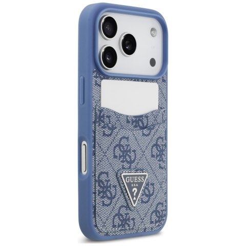 Etui Guess 4G Double Card Triangle do iPhone 18 Pro / 17 Pro niebieski