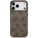 Etui Guess 4G Double Card Triangle do iPhone 18 Pro Max / 17 Pro Max brązowy