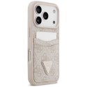 Etui Guess 4G Double Card Triangle do iPhone 18 Pro Max / 17 Pro Max różowy