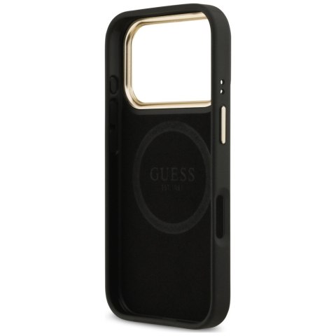 Etui Guess 4G Logo Plate MagSafe do iPhone 18 Pro Max / 17 Pro Max czarny