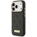 Etui Guess 4G Logo Plate MagSafe do iPhone 18 Pro / 17 Pro czarny