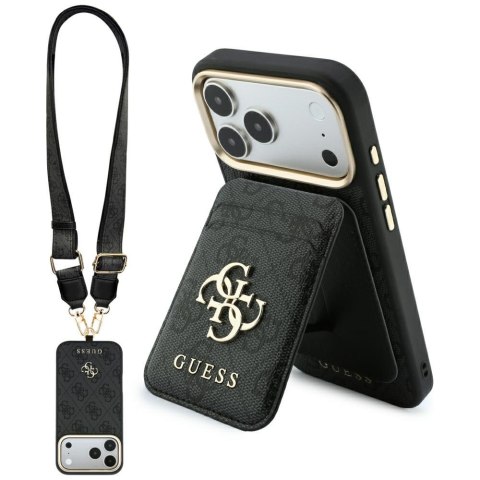 Etui Guess 4G z portfelem Magsafe do iPhone 18 Pro / 17 Pro brązowy