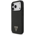 Etui Guess Croco Triangle Logo MagSafe do iPhone 18 Pro / 17 Pro czarny