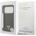 Etui Guess Croco Triangle Logo MagSafe do iPhone 18 Pro / 17 Pro czarny