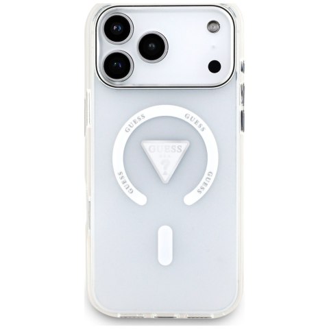 Etui Guess IML Gradient Triangle Logo MagSafe do iPhone 18 Pro Max / 17 Pro Max przezroczysty