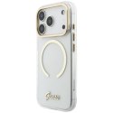 Etui Guess IML Script Metal MagSafe do iPhone 18 Pro Max / 17 Pro Max przezroczysty