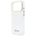 Etui Guess IML Script Metal MagSafe do iPhone 18 Pro Max / 17 Pro Max przezroczysty