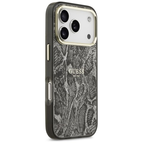Etui Guess Python Pattern MagSafe do iPhone 18 Pro / 17 Pro czarny