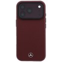 Etui Mercedes Case Grill Pattern and Card Wallet Leather MagSafe do iPhone 18 Pro Max / 17 Pro Max czarny