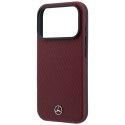Etui Mercedes Case Grill Pattern and Card Wallet Leather MagSafe do iPhone 18 Pro Max / 17 Pro Max czarny
