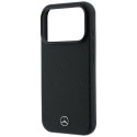 Etui Mercedes Case Grill Pattern and Card Wallet Leather MagSafe do iPhone 18 Pro Max / 17 Pro Max czarny